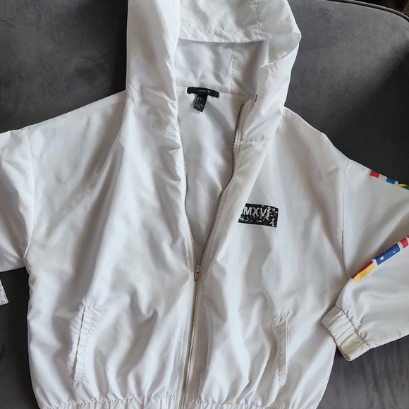 Forever 21 Cream Zip-Up Jacket - Picture 4 of 5